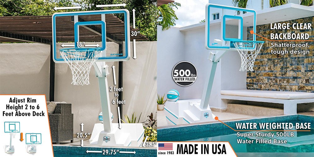 Splash and Slam Clear Pool Basketball Game