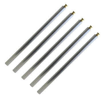 Safety Cover Pipe Anchors - 18 Inches With Threaded Brass Anchors - 5 Pack