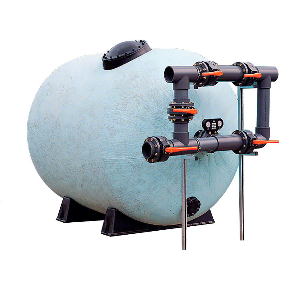 Horizontal Sand Filter 42 x 168 Inches With 6 Inch Connections - 48 Square Feet