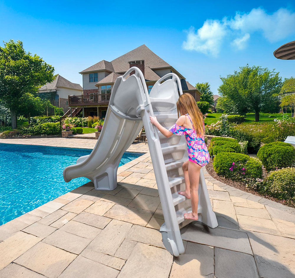 Bad Axe X6 Water Slide Left Turn - 6 Feet - Silver Quartz