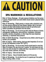 Virginia Spa Warnings and Regulations Sign - 18 x 24 Inches on Heavy-Duty Aluminum