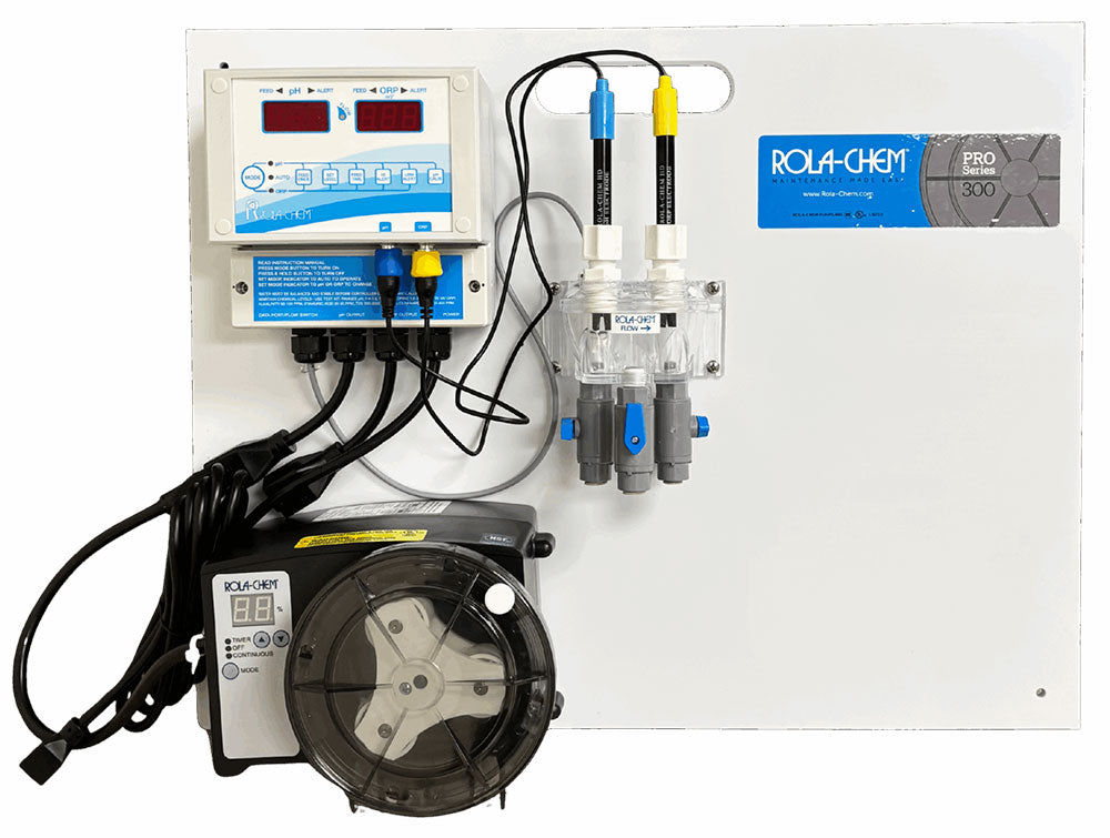 Digital pH/ORP Salt Generator Pool Controller With One 12 GPD Pro Series 300 Chemical Pump
