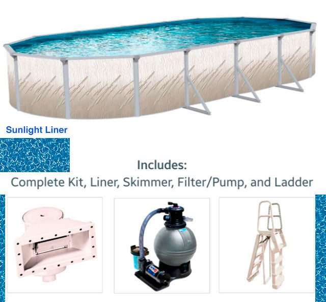 Pretium Oval Aboveground Pool Package