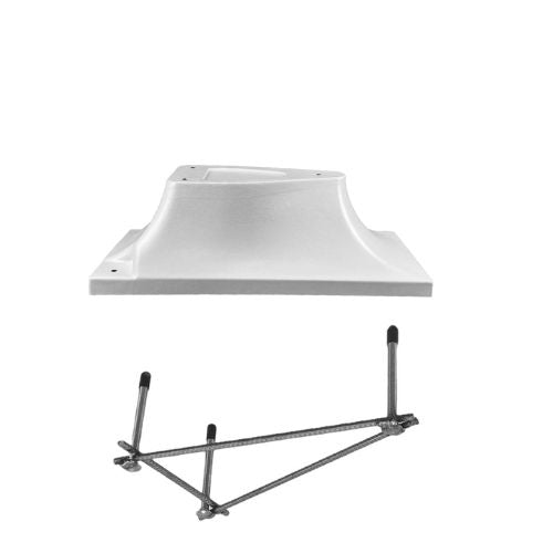 GX6 6 Foot Diving Board and 3-Bolt Base and Jig Combination Set - White