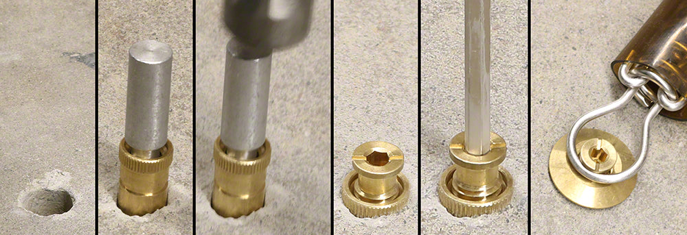 Screw-Type Brass Safety Cover Anchors - Threaded - Pack of 20