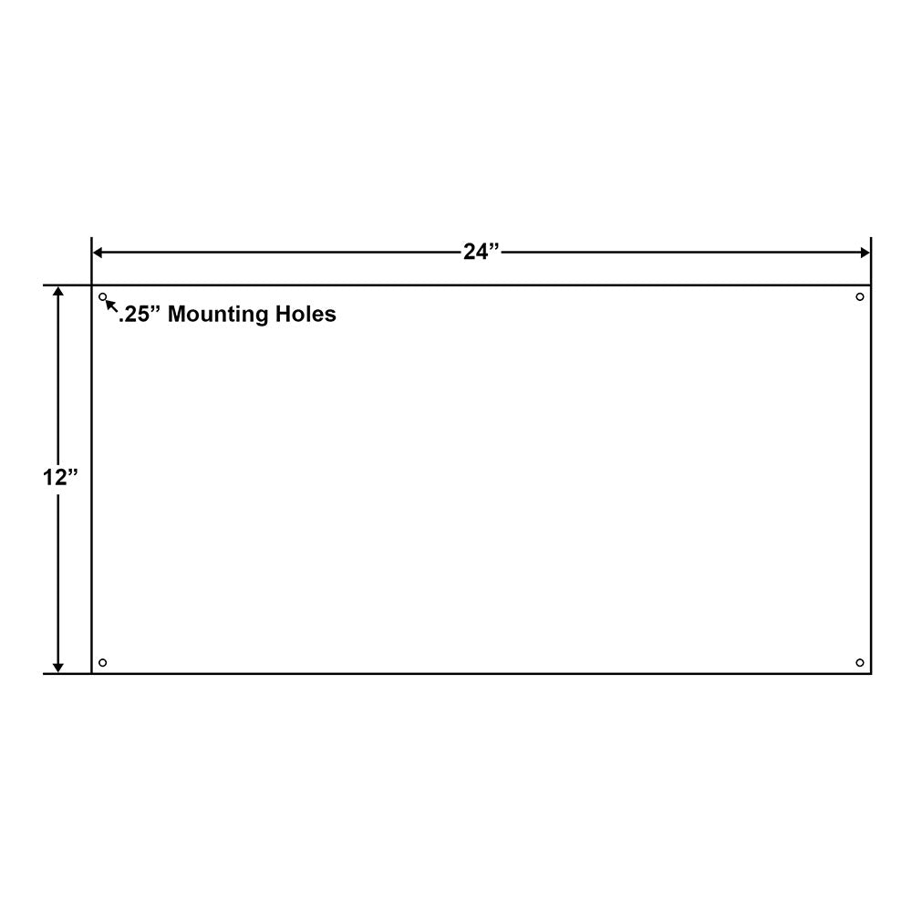 Emergency Exit Sign With 4 Inch Lettering - 24 x 12 Inches on Styrene Plastic