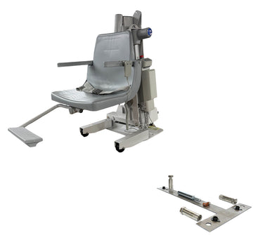 Commercial C-450 Portable Pool Lift With Tri-Point Drop-In Anchor - 450 Pound Capacity