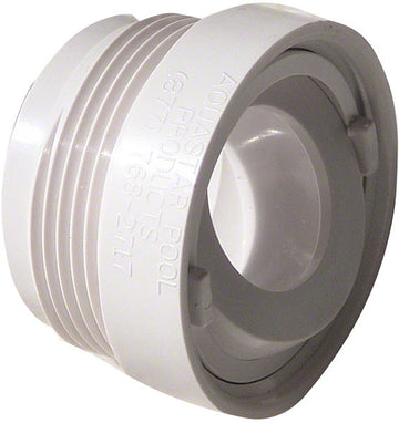 Return Fitting Extender With Eyeball and Nut - 1-1/2 Inch MPT and 1 Inch Orifice - White