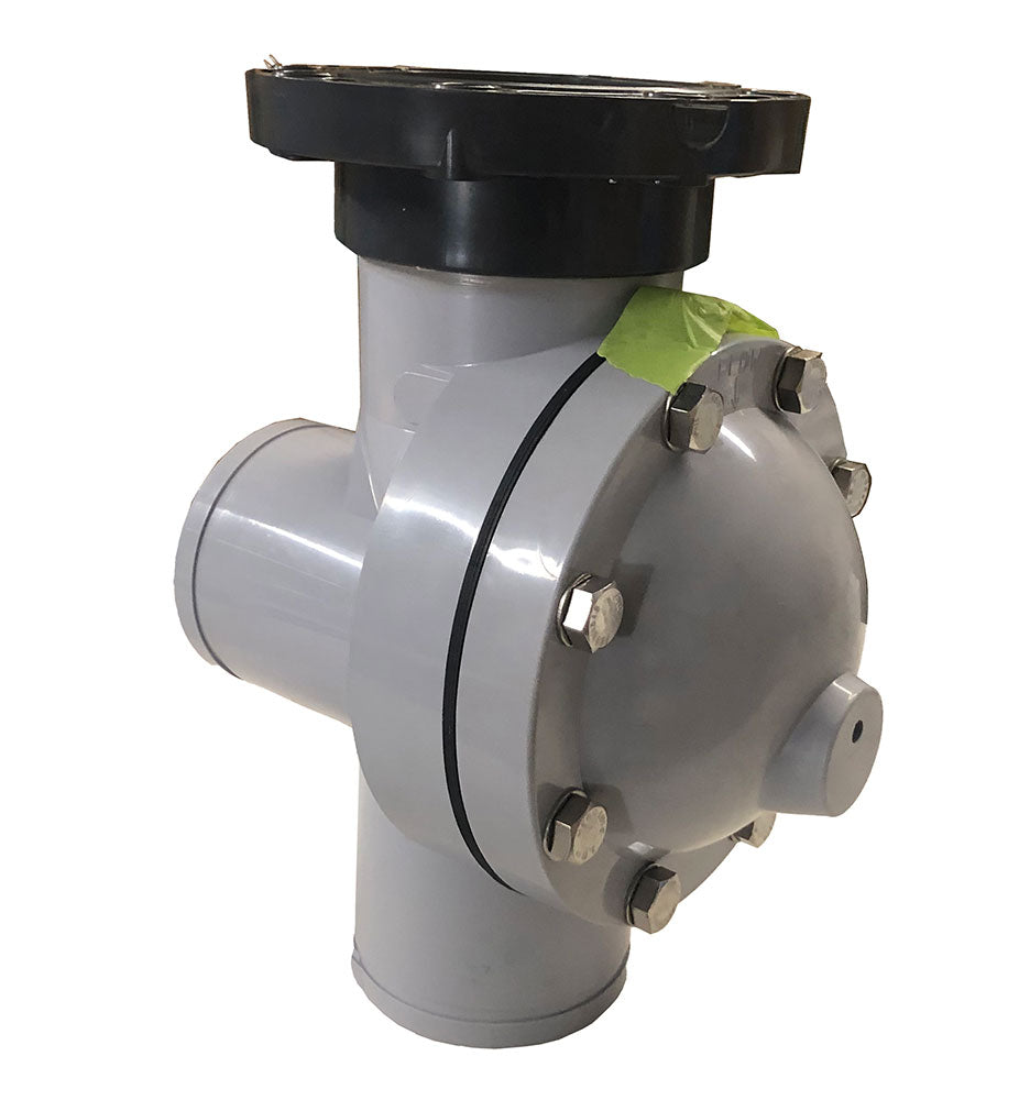 Stark 8 Inch 2-Way Priority Valve With Flanges - Gray