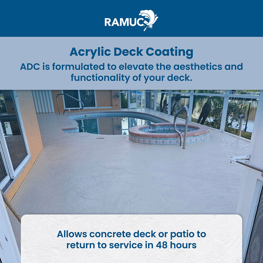 ADC Non-Slip Acrylic Deck Coating - 1 Gallon - Various Colors