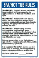 Rhode Island Spa/Hot Tub Rules Sign - 12 x 18 Inches on Heavy-Duty Aluminum (Customize or Leave Blank)