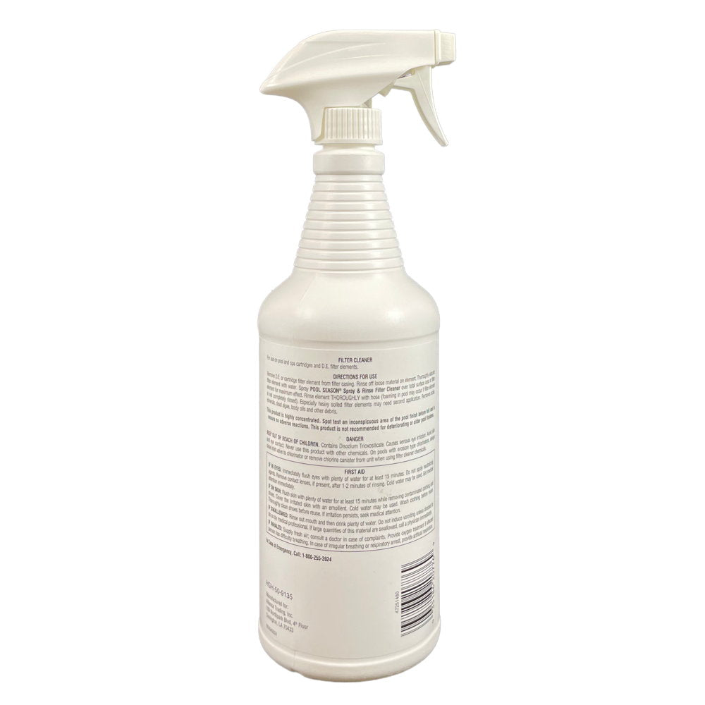 Pool Season Spray N' Rinse Filter Cleaner - 1 Quart