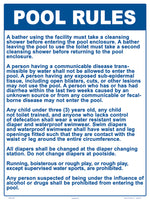 Utah Pool Rules Sign - 18 x 24 Inches on Heavy-Duty Aluminum