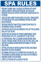Indiana Spa Rules Sign - 24 x 36 Inches on Heavy-Duty Aluminum