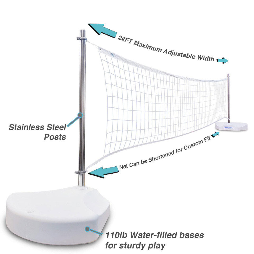 Water Volley Portable Stainless Steel Pool Volleyball Game