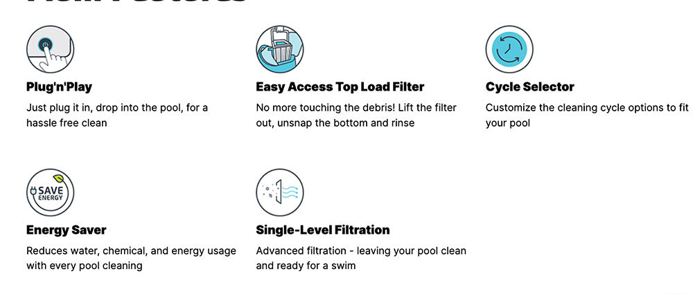 Wave 140 Commercial Pool Cleaner - 140 Foot Cable and Caddy