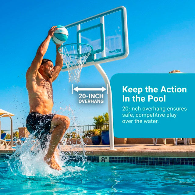 Deck Shoot Clear Deck Mounted Pool Basketball Game