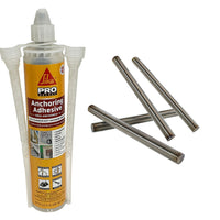 Diving Stand Anchoring Kit with Five 6 x 1/2 Inch Stainless Steel Bolts
