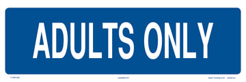 Adults Only Sign - 12 x 04 Inches on Heavy-Duty Aluminum