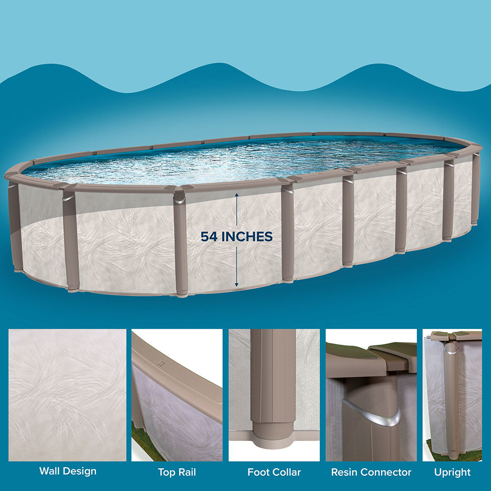 Azor Oval Aboveground Pool Package