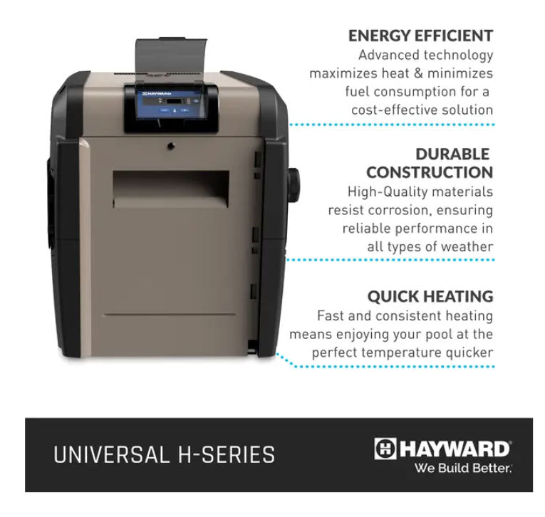 Universal H-Series 200,000 BTUs Inground Low NOx Pool Heater - Natural Gas