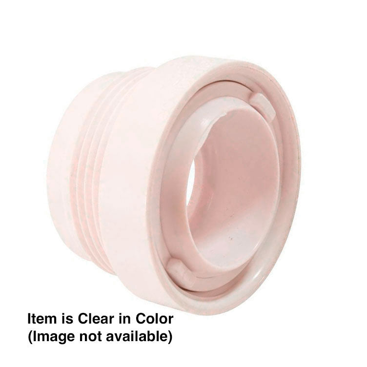 Return Fitting Extender With Eyeball and Nut - 1-1/2 Inch MPT and 1/2 Inch Orifice - Clear