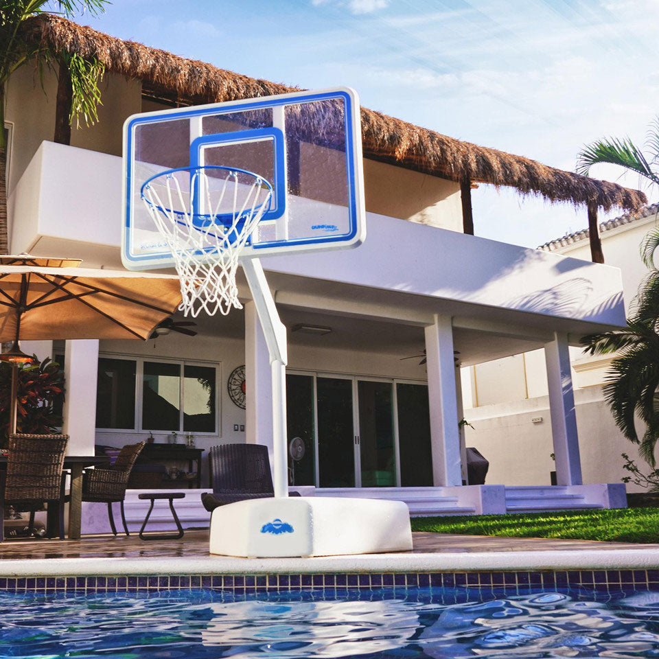 Splash and Shoot Clear Pool Basketball Game - Blue