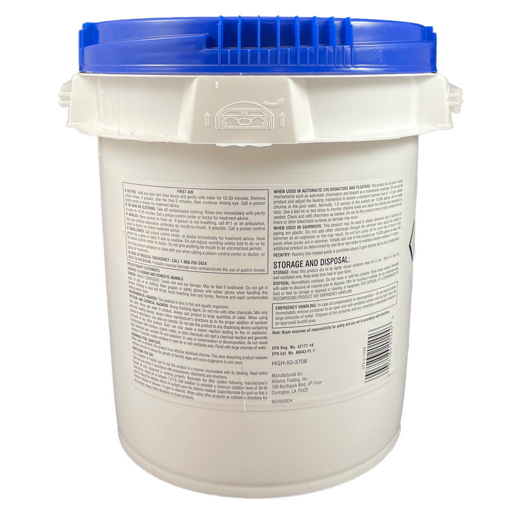 Pool Season Chlorinating Tablets Wrapped - 3 Inch -  8 Lb. Pail