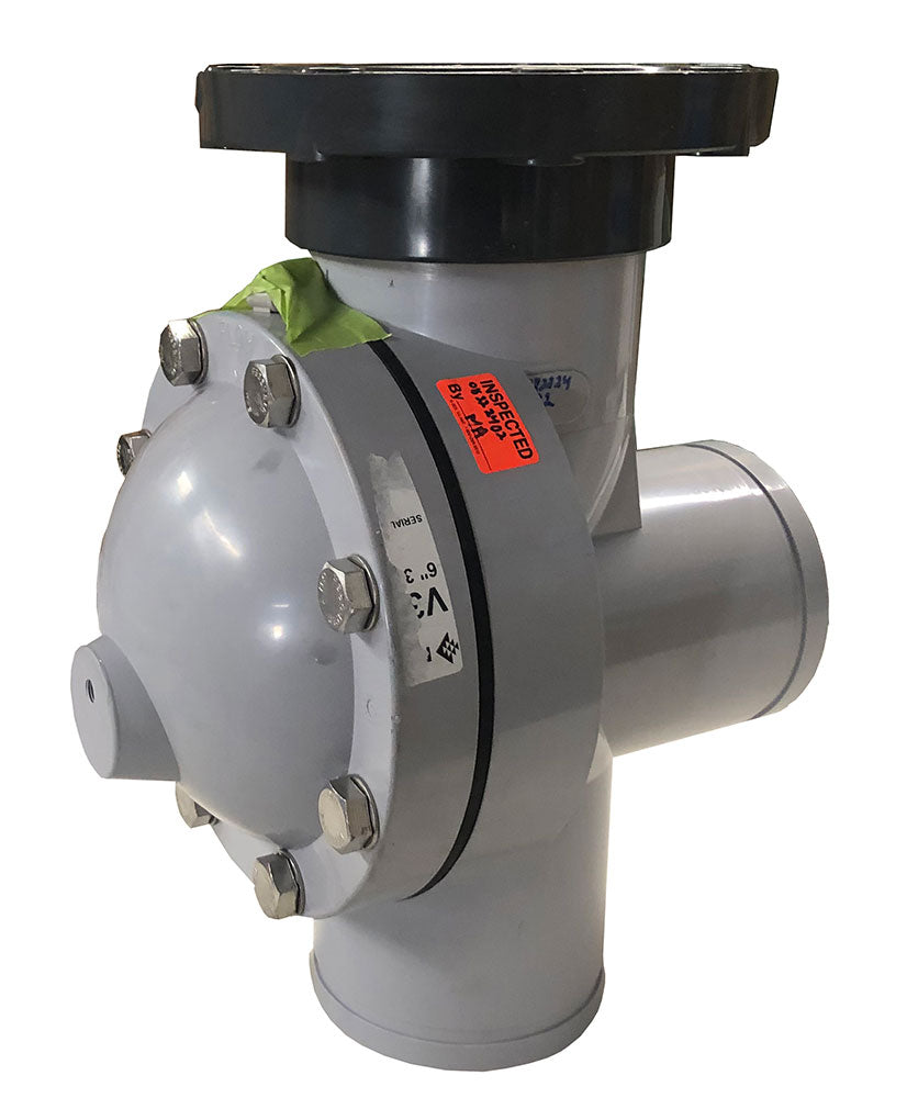 Stark 8 Inch 2-Way Priority Valve With Flanges - Gray