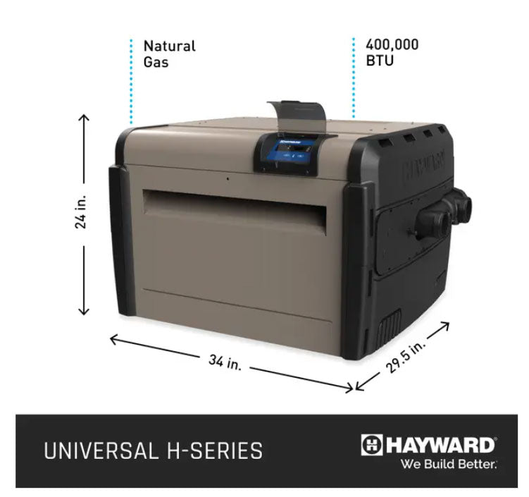 Universal H-Series 400,000 BTUs Inground Low NOx Pool Heater - Natural Gas