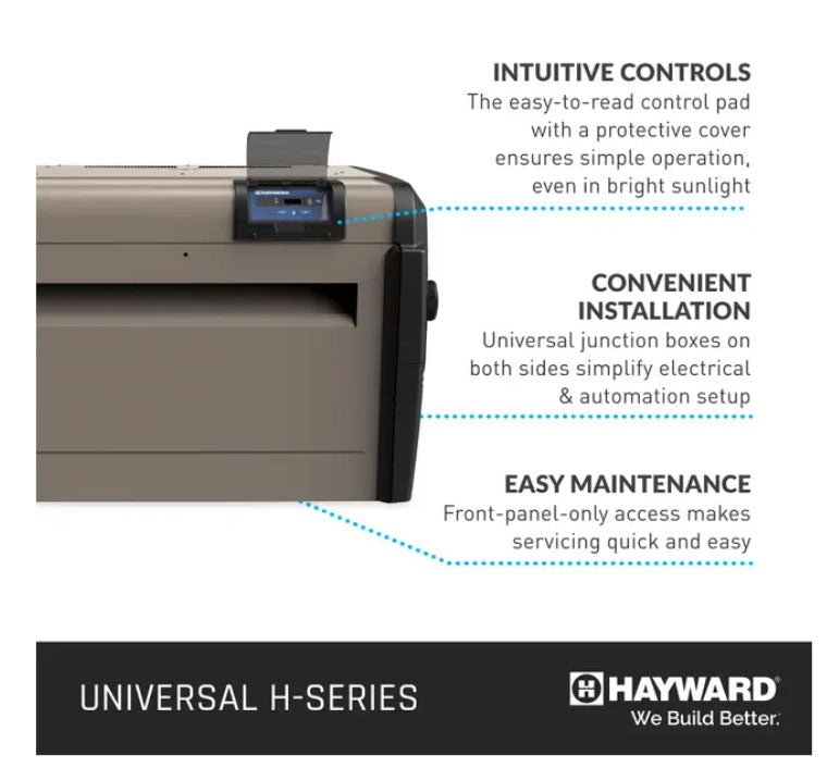 Universal H-Series 400,000 BTUs Inground Low NOx Pool Heater - Natural Gas