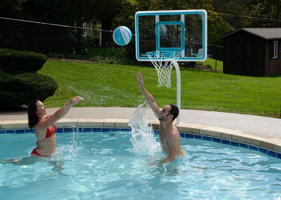 Deck Shoot Clear Deck Mounted Pool Basketball Game