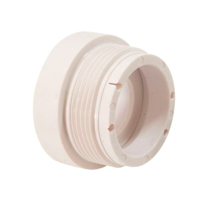 Return Fitting Extender With Eyeball and Nut - 1-1/2 Inch MPT and 3/4 Inch Orifice - White