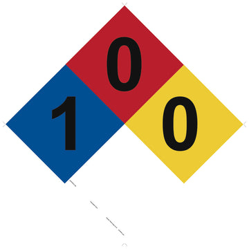 Corrosion (Sodium Bisulfate) Fire Diamond Sign - 12 x 12 Inches on Styrene Plastic