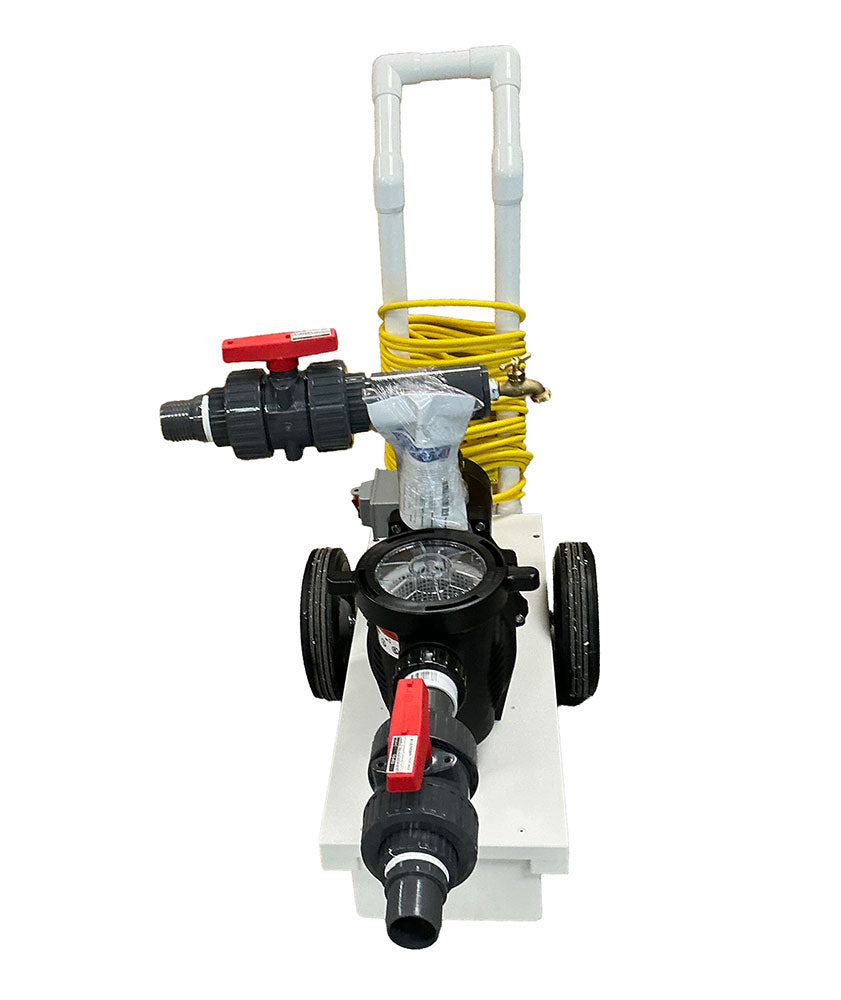 Deluxe Portable Pool Vacuum System with 3/4 HP Pump - 2 Inch - 50 Foot Cord