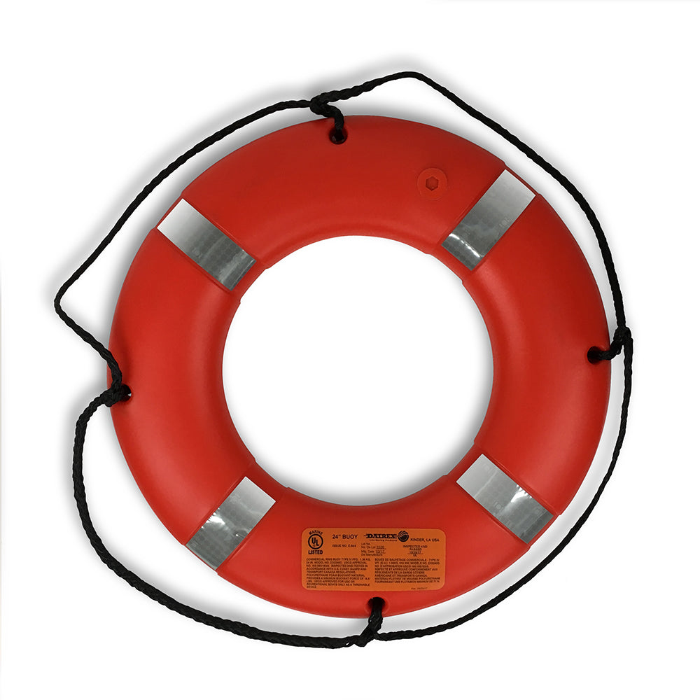 Datrex 24 Inch USCG Approved Life Ring Buoy With Reflective Tape - Marine Safety 4 thumbnail image