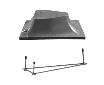 Global 3-Bolt Diving Board Base With Jig for 6-Foot Board - Gray