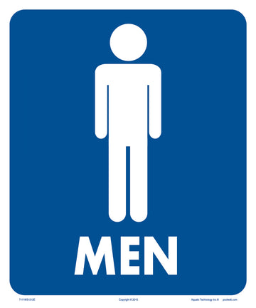 Men With Graphcs Sign - 10 x 12 Inches on Heavy-Duty Aluminum