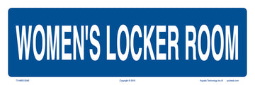 Women's Locker Room Sign - 12 x 04 Inches on Heavy-Duty Aluminum