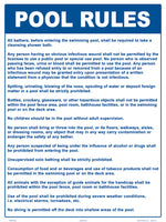 Ohio Pool Rules Sign - 18 x 24 Inches on Heavy-Duty Aluminum