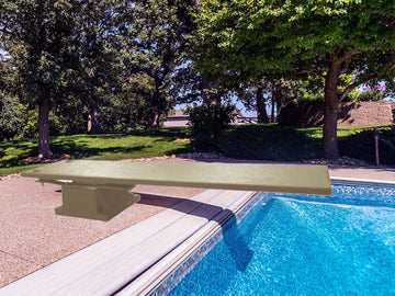 GX8 8 Foot Diving Board and 4-Bolt 14 Inch Base and Spring Combination Set - Sand