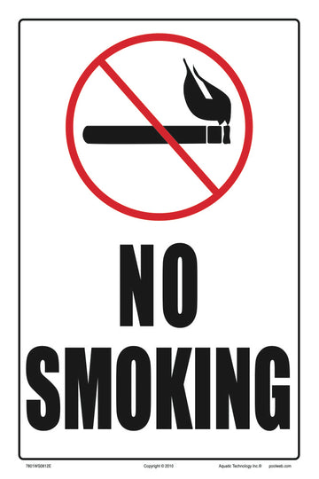 No Smoking Sign - 8 x 12 Inches on Heavy-Duty Aluminum