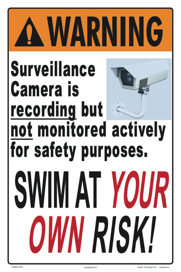Surveillance Camera is Recording Warning Sign - 12 x 18 Inches on Heavy-Duty Aluminum