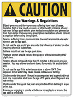 South Dakota and Utah Spa Warnings and Regulations Caution Sign - 18 x 24 Inches on Heavy-Duty Aluminum