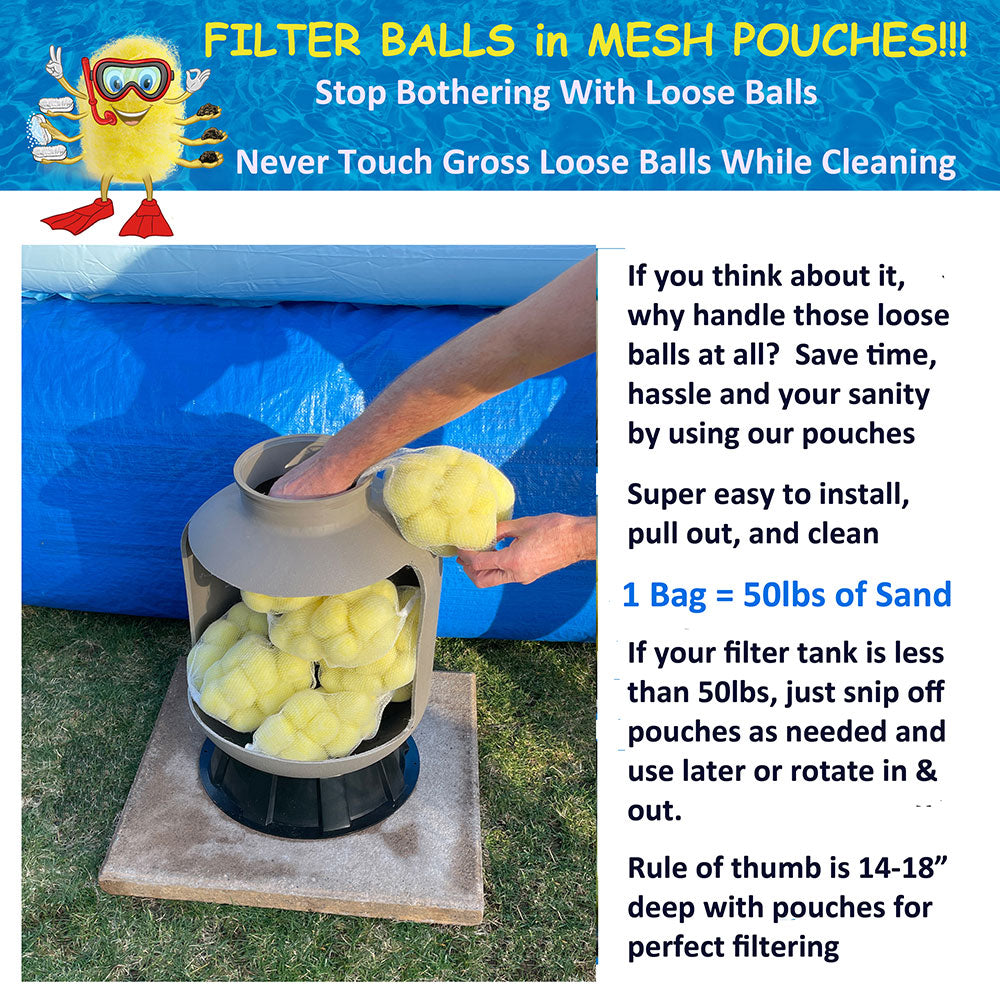 Fibalon Filter Minions 8 Pouch Bag for Sand or Cartridge Filters