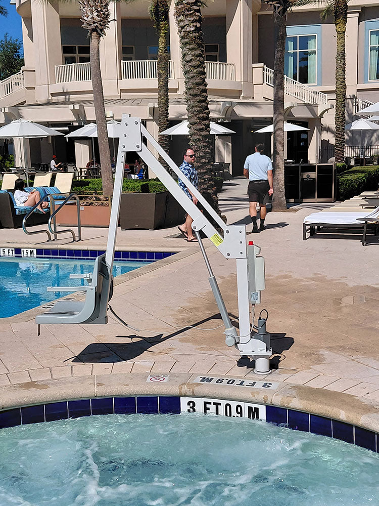 Rotational R-375 Pool Lift With Round Anchor - 375 Pound Capacity