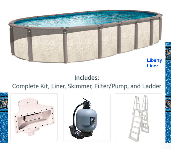 Azor Oval Aboveground Pool Package