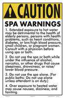 New Mexico Spa Warnings Sign - 12 x 18 Inches on Styrene Plastic