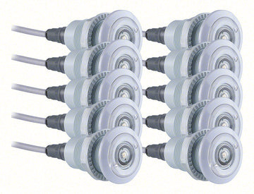 Micro RGB Color LED Accent Light Assembly 2 Watts - 12 VAC 150 Foot Cord - 10 Pack