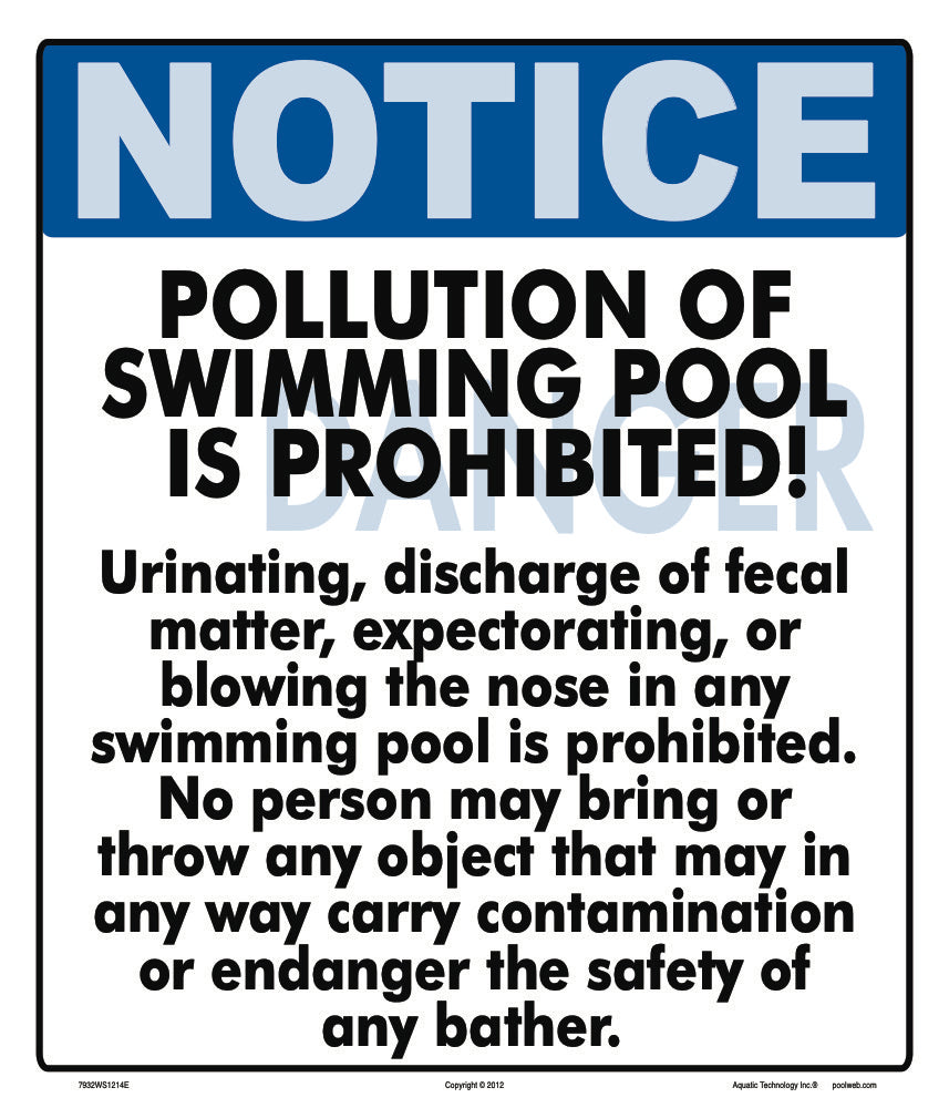 Notice New York Pollution Statement Sign - 12 x 14 Inches on Heavy-Duty Aluminum